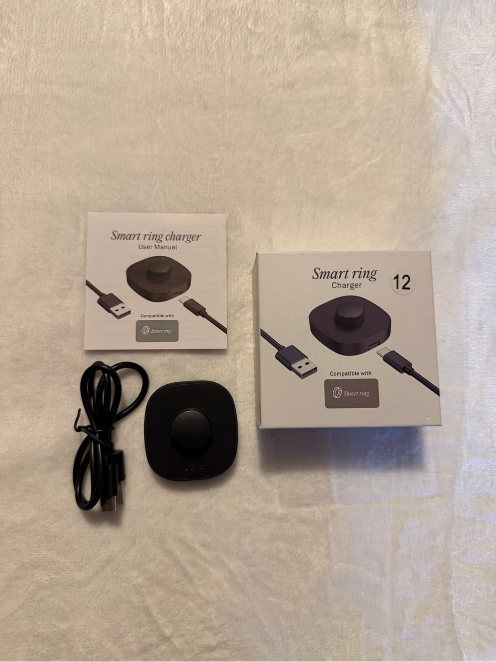 Smart Ring Charger - Black Size 12